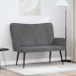 Preview: ARDEBO.de - 2-Sitzer Sofa Dunkelgrau 115 x 61 x 87 cm Samt