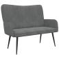 Preview: 2-Sitzer Sofa Dunkelgrau 115 x 61 x 87 cm Samt