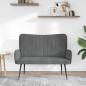 Preview: 2-Sitzer Sofa Dunkelgrau 115 x 61 x 87 cm Samt