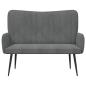 Preview: 2-Sitzer Sofa Dunkelgrau 115 x 61 x 87 cm Samt