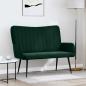 Preview: ARDEBO.de - 2-Sitzer Sofa Dunkelgrün 115 x 61 x 87 cm Samt