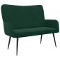 Preview: 2-Sitzer Sofa Dunkelgrün 115 x 61 x 87 cm Samt