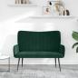 Preview: 2-Sitzer Sofa Dunkelgrün 115 x 61 x 87 cm Samt