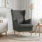 Preview: ARDEBO.de - Sessel Dunkelgrau Stoff