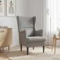 Preview: Sessel Hellgrau Samt