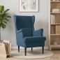Preview: ARDEBO.de - Sessel Blau Samt