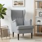 Preview: ARDEBO.de - Sessel Hellgrau Stoff