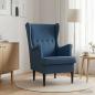 Preview: ARDEBO.de - Sessel Blau Stoff