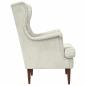 Preview: Sessel Creme Samt