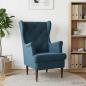Preview: ARDEBO.de - Sessel Blau Samt