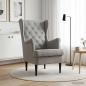 Preview: Sessel Hellgrau Samt
