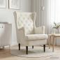 Preview: ARDEBO.de - Sessel Creme Samt