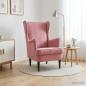 Preview: ARDEBO.de - Sessel Rosa Samt