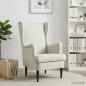 Preview: ARDEBO.de - Sessel Creme Samt
