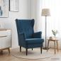Preview: ARDEBO.de - Sessel Blau Samt