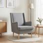 Preview: ARDEBO.de - Sessel Hellgrau Stoff