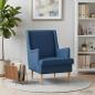 Preview: ARDEBO.de - Sessel Blau Stoff