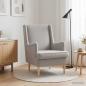 Preview: ARDEBO.de - Sessel Hellgrau Bouclé