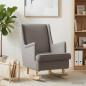 Preview: ARDEBO.de - Schaukelstuhl Taupe 62 x 80 x 85 cm Stoff