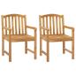 Preview: Handgeschnitzter Rosenstuhl 2 stk. Natur Massivholz Teak