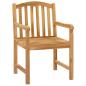 Preview: Handgeschnitzter Rosenstuhl 2 stk. Natur Massivholz Teak