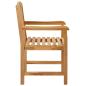 Preview: Handgeschnitzter Rosenstuhl 2 stk. Natur Massivholz Teak
