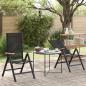 Preview: ARDEBO.de - Liegestühle für den Garten 2 stk. Schwarz Textilene
