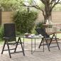 Preview: ARDEBO.de - Liegestühle für den Garten 2 stk. Schwarz Textilene