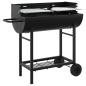 Preview: Holzkohlegrill 96,5 x 42,5 x 88,5 cm Schwarz