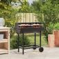 Preview: Holzkohlegrill 96,5 x 42,5 x 88,5 cm Schwarz