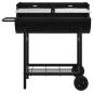 Preview: Holzkohlegrill 96,5 x 42,5 x 88,5 cm Schwarz