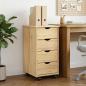 Preview: ARDEBO.de - Rollschrank 34 x 39 x 65,5 cm Massivholz Kiefer Braun