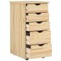 Preview: Schrank 34 x 39 x 61,5 cm Massivholz Kiefer Braun