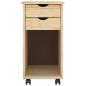 Preview: Rollschrank 34 x 39 x 65,5 cm Massives Kiefernholz Braun