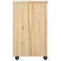 Preview: Rollschrank 34 x 39 x 65,5 cm Massives Kiefernholz Braun