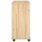 Preview: Rollschrank 63,5 x 39 x 79 cm Massivholz Kiefer Braun