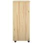 Preview: Rollschrank 34 x 39 x 93,5 cm Massivholz Kiefer Braun