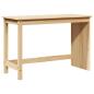 Preview: Schreibtisch Braun 112 x 50 x 75 cm Massivholz Kiefer
