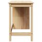 Preview: Schreibtisch Braun 112 x 50 x 75 cm Massivholz Kiefer
