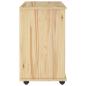 Preview: Rollschrank 63,5 x 39 x 65,5 cm Massivholz Kiefer Braun