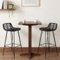 Preview: ARDEBO.de - Barhocker 2 Stück Schwarz 44 x 46 x 91 cm Rattan und Stahl