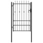 Preview: Zauntor ASTEN 100 x 150 cm Metall Schwarz Abschließbar