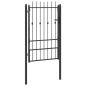 Preview: Zauntor ASTEN 100 x 150 cm Metall Schwarz Abschließbar