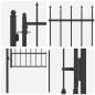Preview: Zauntor ASTEN 100 x 175 cm Metall Schwarz Abschließbar