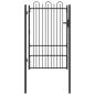 Preview: Zauntor DRONTEN 100 x 150 cm Stahl Schwarz Abschließbar