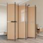 Preview: ARDEBO.de - 6-teiliger Raumtrenner Beige 300 x 220 cm Stoff
