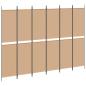 Preview: 6-teiliger Raumtrenner Beige 300 x 220 cm Stoff