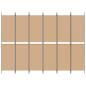 Preview: 6-teiliger Raumtrenner Beige 300 x 220 cm Stoff