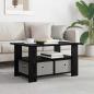 Preview: ARDEBO.de - Couchtisch Schwarz Eichen-Optik 77 x 55 x 42 cm Holzwerkstoff