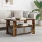 Preview: ARDEBO.de - Couchtisch Geräucherte Eiche 77 x 55 x 42 cm Holzwerkstoff